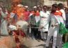 केंद्र सरकार का पुतला दहन करयुवक कांग्रेस ने जताया विरोध