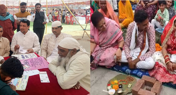 सामूहिक विवाह निकाह में भोजन को लेकर बनी अव्यवस्था