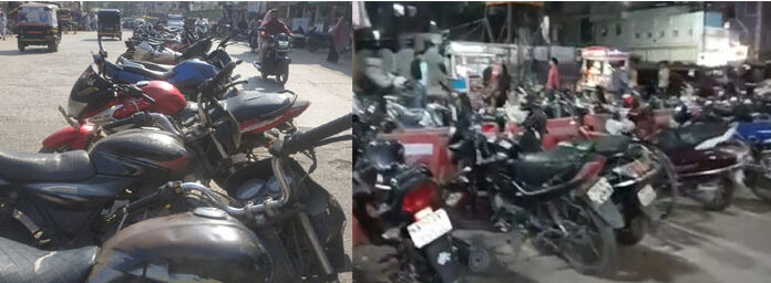 पैदल पेट्रोलिंग में भी नही ढूंड पाए टे्रफिक की खामीयां अवैध पार्किंग से मार्ग हुए जाम