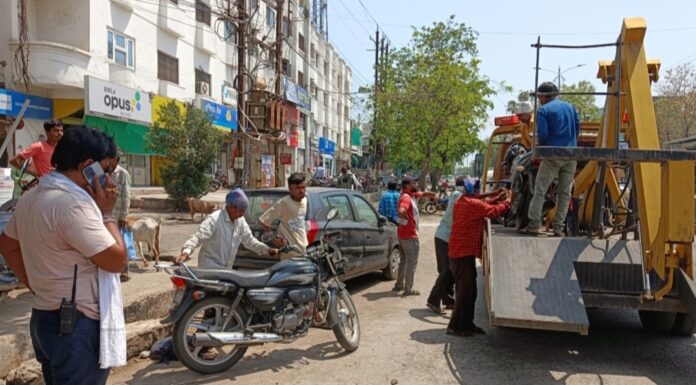 अतिक्रमण हटाने को लेकर नगर निगम की दिखावे की कार्यवाही