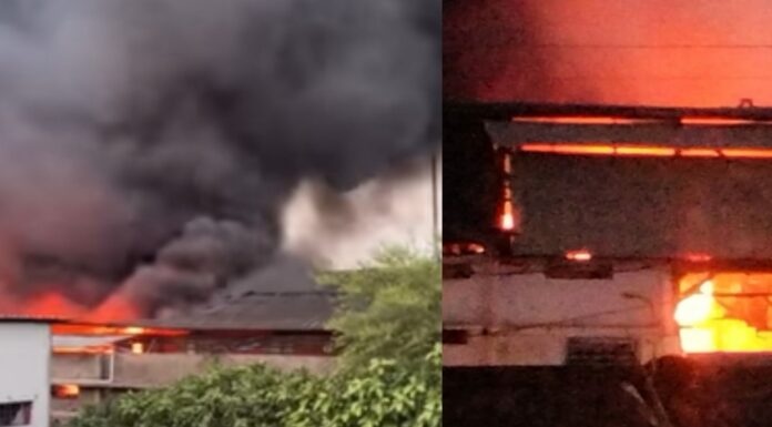 कपड़ा फैक्ट्री की आग ने फिर एक बार खोली नगर निगम अग्निशमन विभाग की पोल