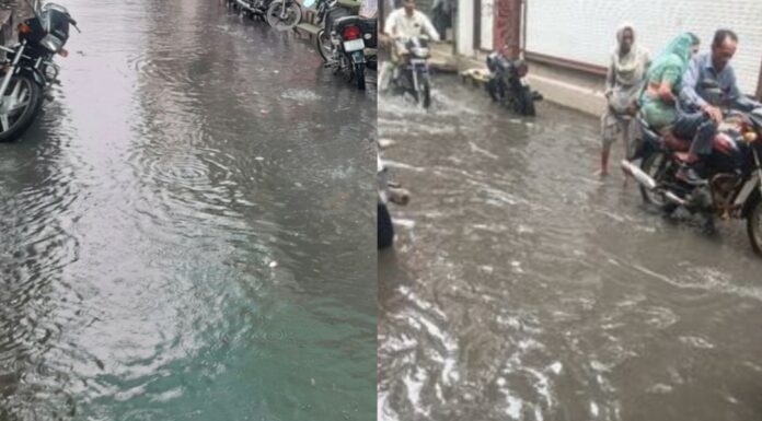 निगम के दावे खोखले फिर बनी जल भराव की स्थिति