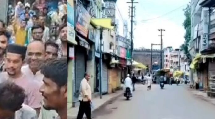 स्मार्ट मीटर और गंदे पानी खराब सड़कों के विरोध में कांग्रेस का बुरहानपुर बंद सफल