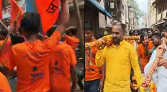 श्रावण मास में कावड़ यात्रा नर्मदा जल से शिव मंदिरों में किया जा रहा जल अभिषेक