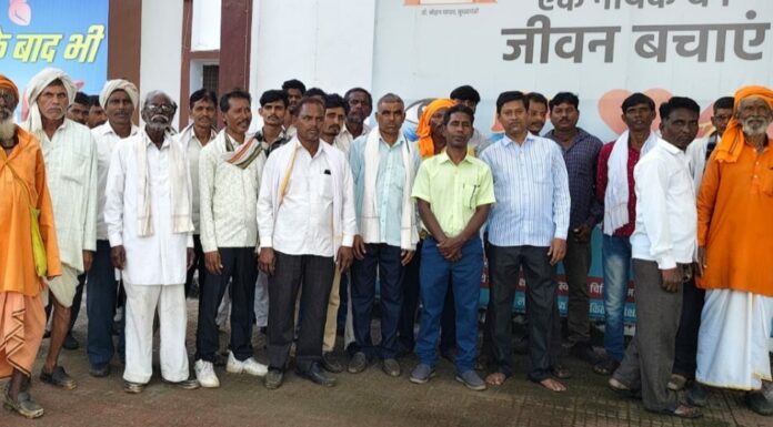 पांगरी बांध के डूब प्रभावित परिवारों की चेतावनी न्यओचित मुआवजा मिलने तक जारी रहेगा सत्याग्रह