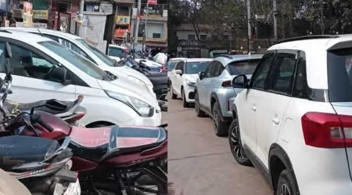 शहर के मुख्य मार्गों पर चार पहिया वाहनों से अतिक्रमण जिम्मेदार मौन