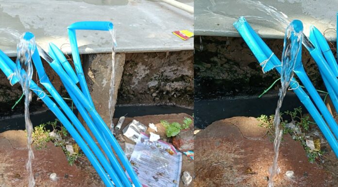 जल आवर्धन योजना दावों की खुली रही पोल व्यर्थ बह रहा पानी