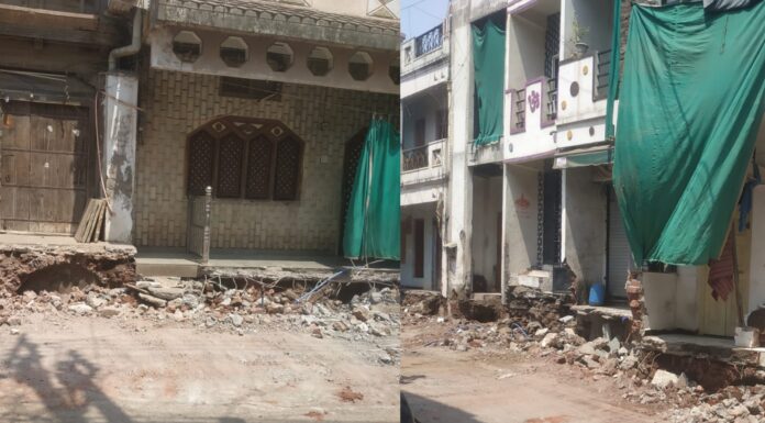 नाला चैनेलाइजेशन के लिए कदीमी ओटले तोड़ने से दिखी नाराजगी