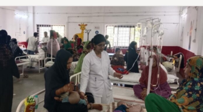 जिला अस्पताल में हीट स्ट्रोक विभाग प्रारंभ पर जिले में नहीं हिट मांपि यंत्र
