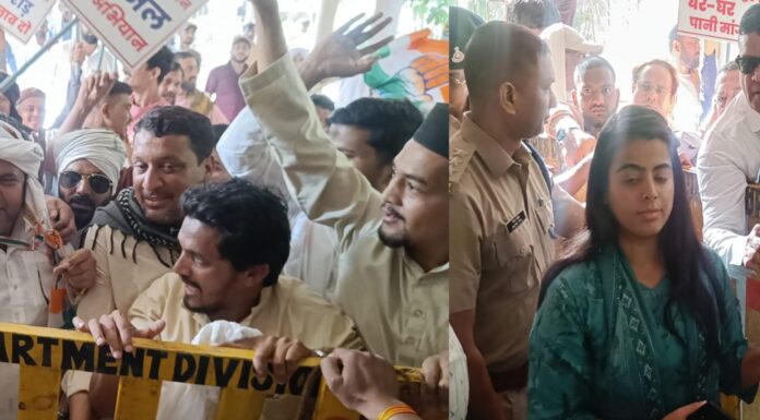 गहरे जल संकट को लेकर कांग्रेस का मटका फोड़धरना आंदोलन